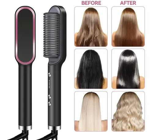 Plancha Cepillo Alisadora Cabello Hair