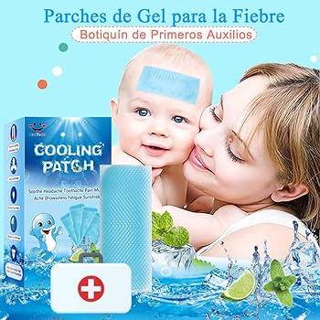Parches Gel Frío para Fiebre Bebé